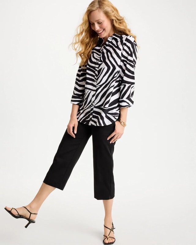No Iron Stretch Animal Print Shirt - image 2